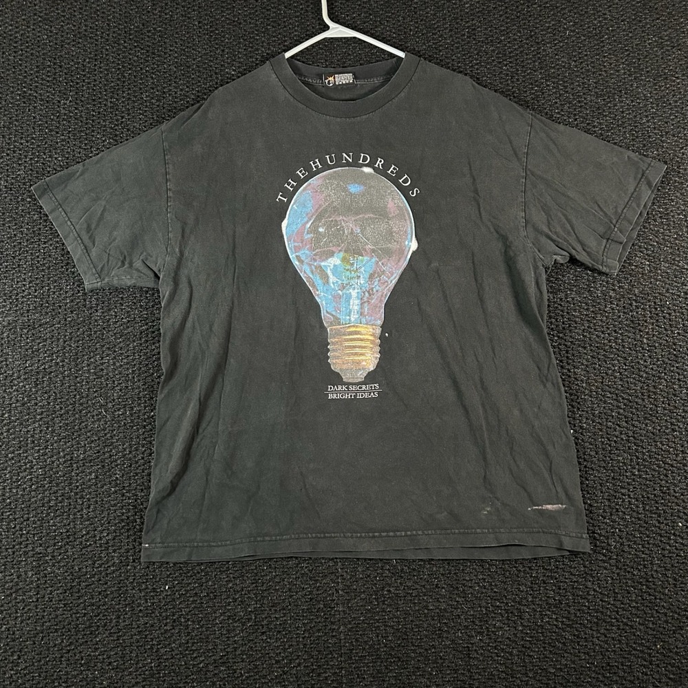The Hundreds Graphic Shirt Light Bulb Dark Secrets Bright Ideas Black XL